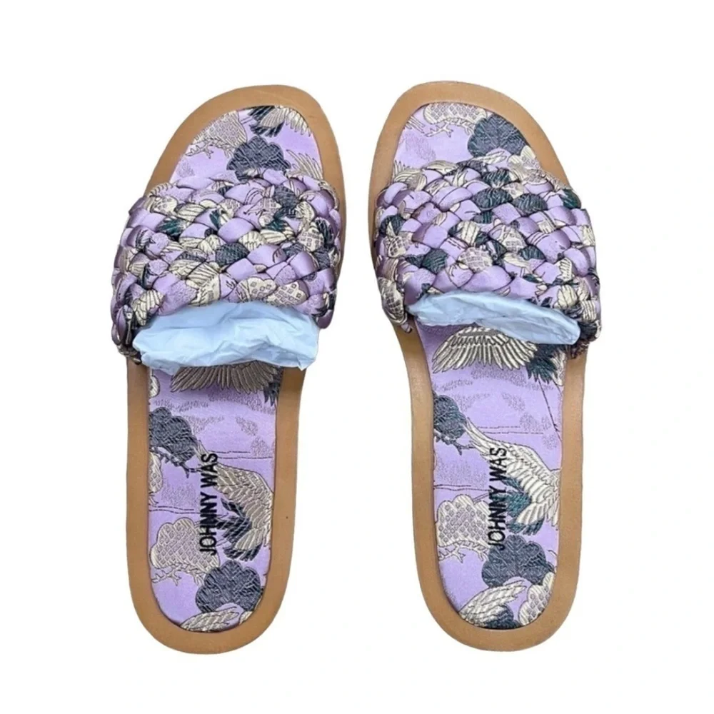 𝅺johnny Was Lilac Woven Sandals - Picture 4 of 7